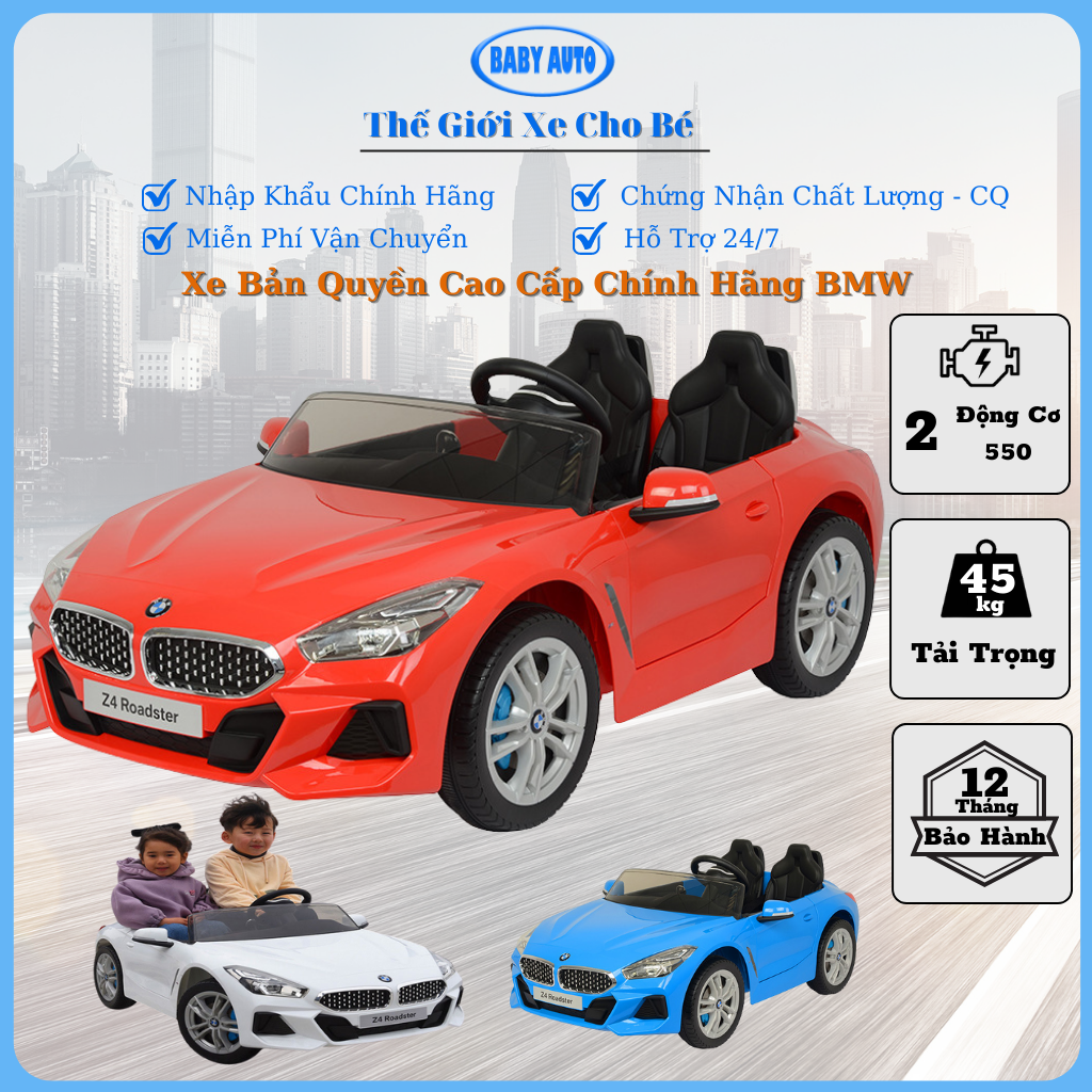 Xe ô tô điện trẻ em BMW Z4 một trong những siêu xe 2 chỗ ngồi cho bé được mua nhiều nhất tại Baby Auto