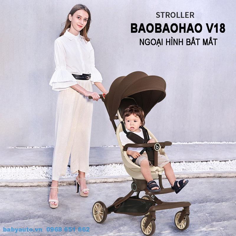 Xe đẩy Baobaohao V18 cho bé ngoại hình bắt mắt