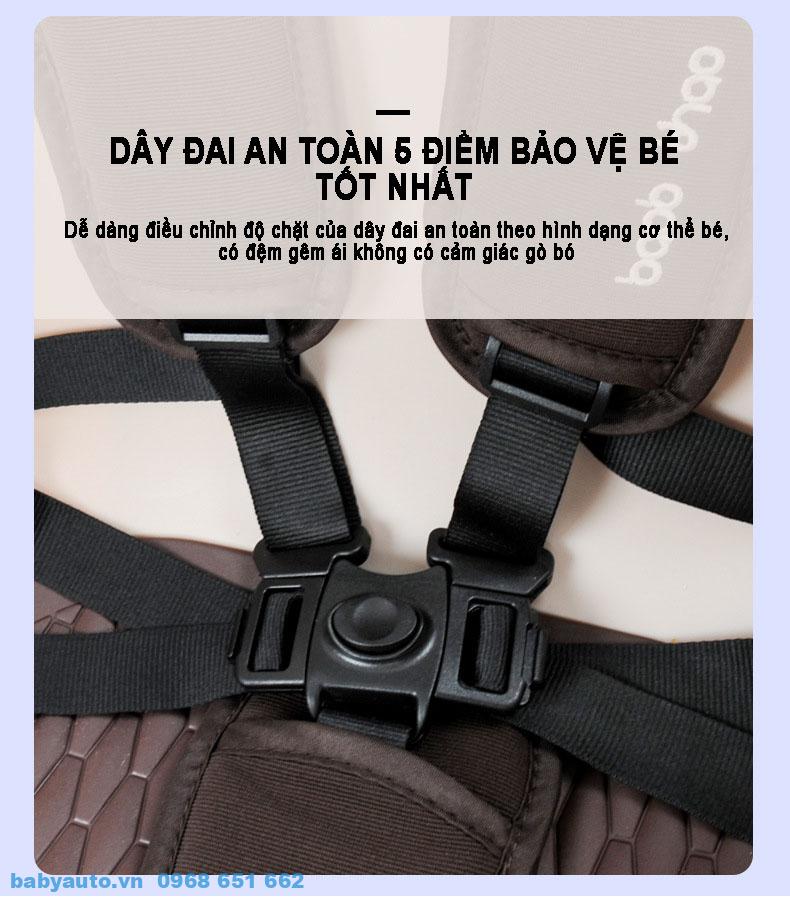 Dây đai an toàn 5 điểm trên xe đẩy baobaohao V18