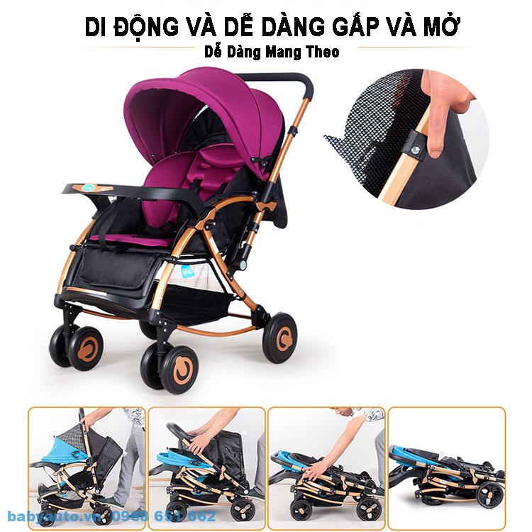 Dễ dàng gấp xe đẩy Baobaohao C3