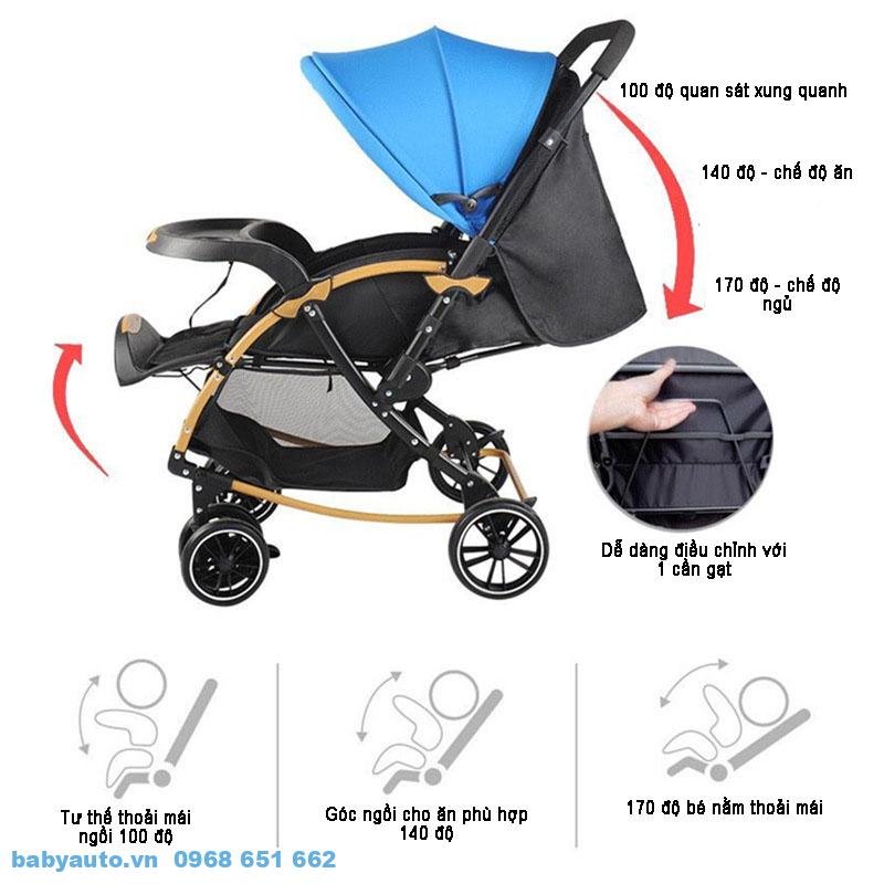 Xe Baobaohao C3 có 3 tư thế nghiêng ghế Xe Baobaohao C3 có 3 tư thế nghiêng ghế