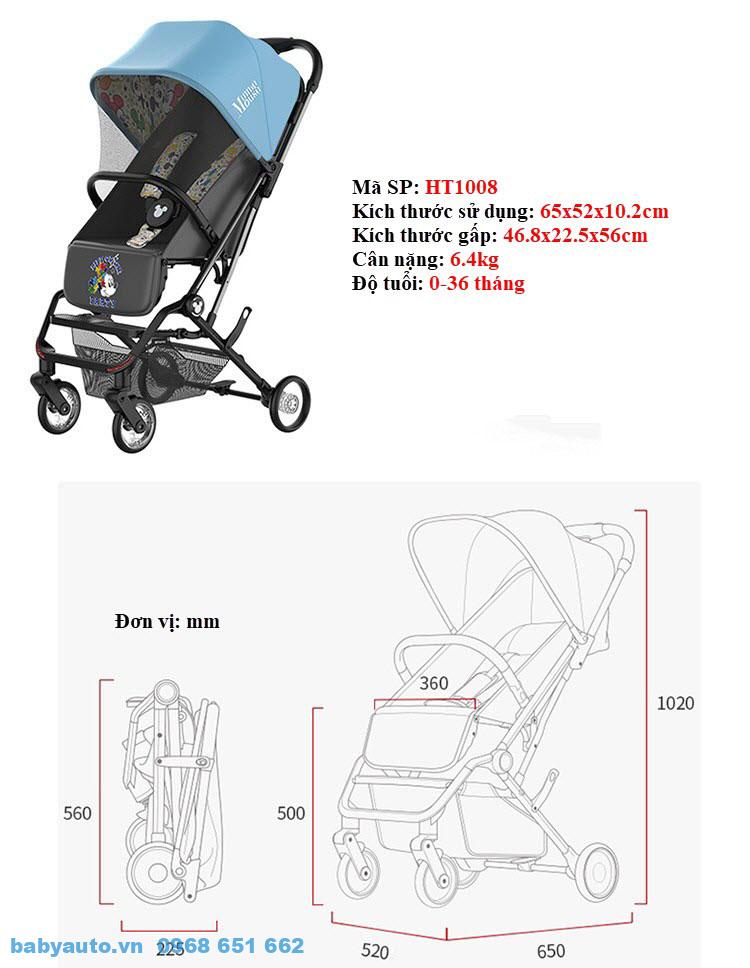 Xe đẩy cho bé sơ sinh HT1008