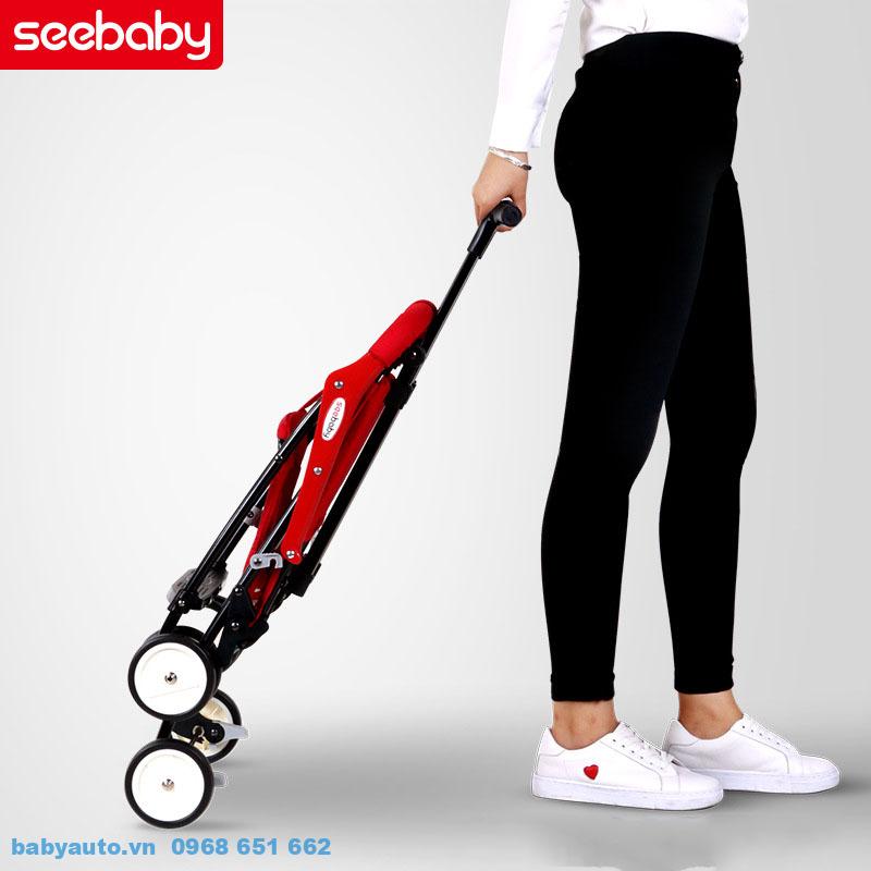 Xe đẩy cho bé Seebaby gấp gọn nhẹ tiện lợi