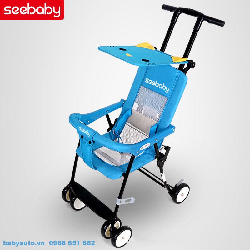 Xe đẩy cho bé Seebaby màu xanh